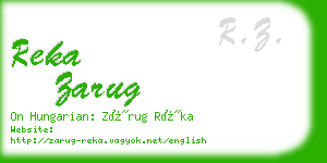 reka zarug business card